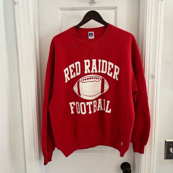 Vintage Russell Athletic Texas Tech Football Crewneck Sz XL - Picture 1 of 8